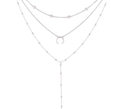 Horseshoe Moon Lariat Necklace