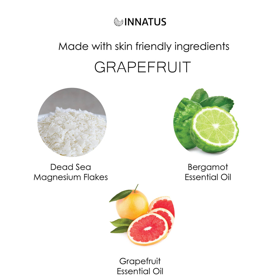 Copos de magnesio puro del Mar Muerto para un baño relajante de pomelo