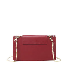 Mary Small Sac bandoulière en cuir avec dragonne Bordeaux 