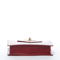 Mary Small Sac bandoulière en cuir avec dragonne Bordeaux 