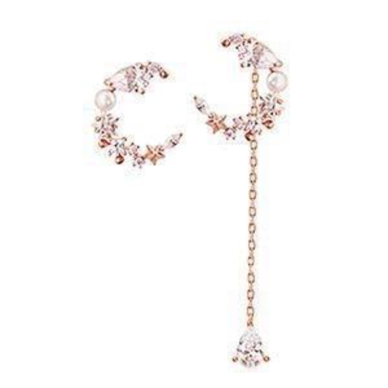 Boucles d'oreilles asymétriques scintillantes