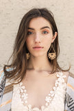 Boucles d'oreilles tissées en forme de larme