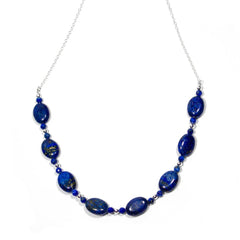 Collier en argent sterling avec lapis-lazuli U