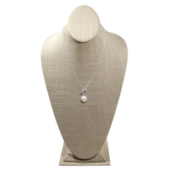 Toggle and Keshi Pearl Chain Sterling Silver Necklace