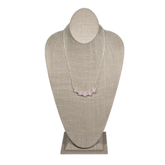 Rose Quartz Bead Bar Necklace