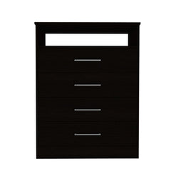 Dresser Atlanta,Four Drawers, Black Wengue Finish