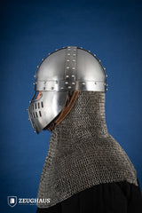 Casque Spangenhelm Norman Faceplate 1,6 mm poli