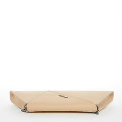 Angelica Nude Leather Clutch Purse