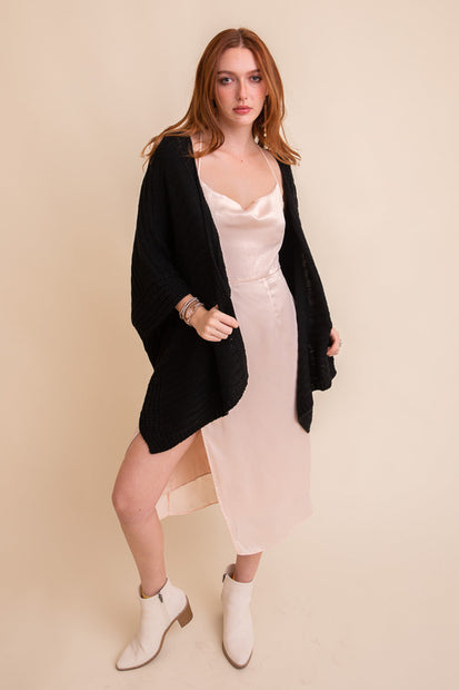 Ribbed Knit Ruana