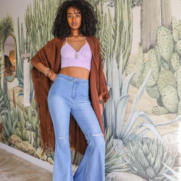 Ruana à devant ouvert