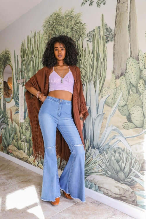 Ruana à devant ouvert