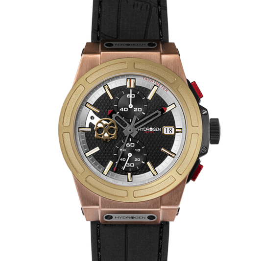 Otto Chrono Gold and Brown Men's Watch