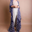 Women Printed Long Kimono Cardigan Sheer Cover Up