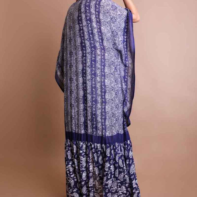 Women Printed Long Kimono Cardigan Sheer Cover Up