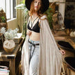 Women Printed Long Kimono Cardigan Sheer Cover Up
