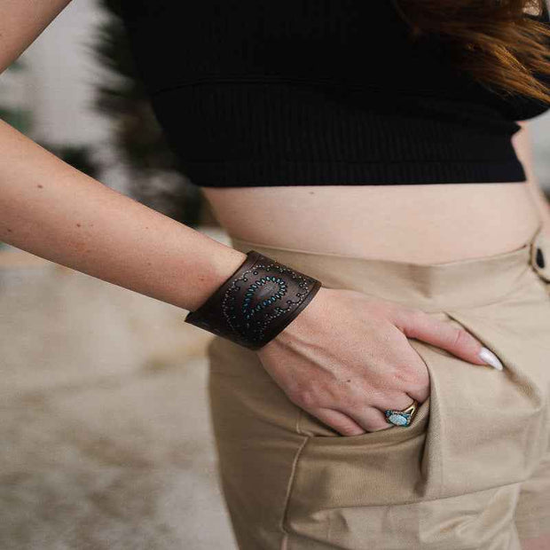 Pressed Leather Cuff