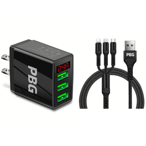 Cargador LED de 3 puertos PBG