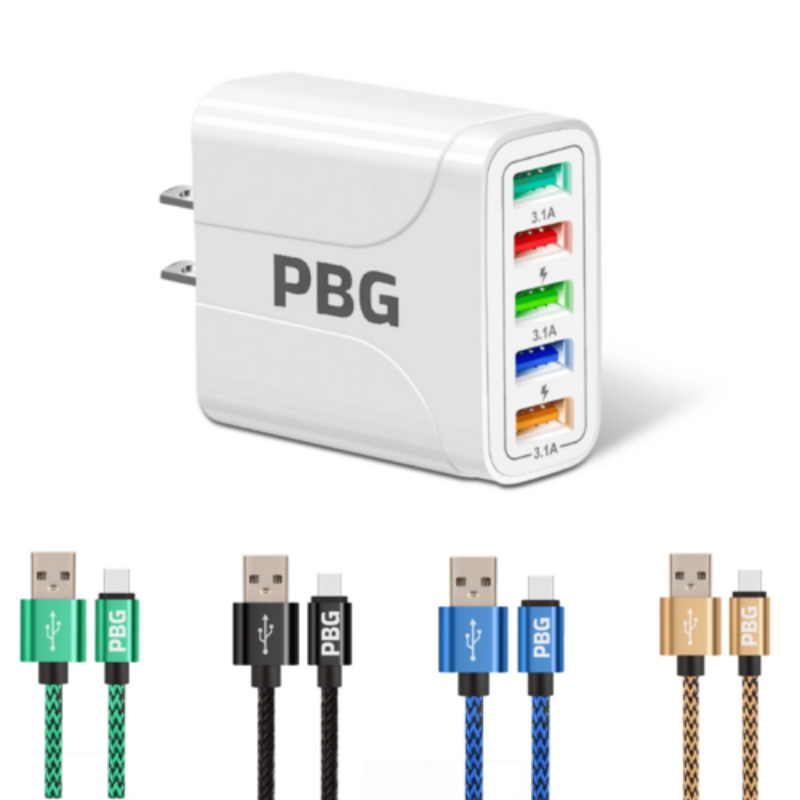 PBG 48W Quick Charge Multi Port USB Charger Fast Charging Adapter