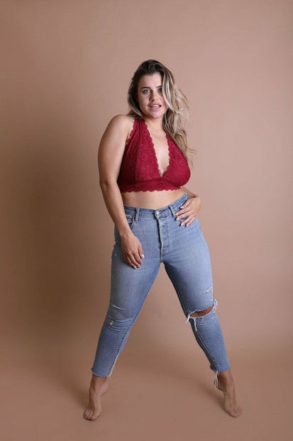 Plus Size Halter Bralette