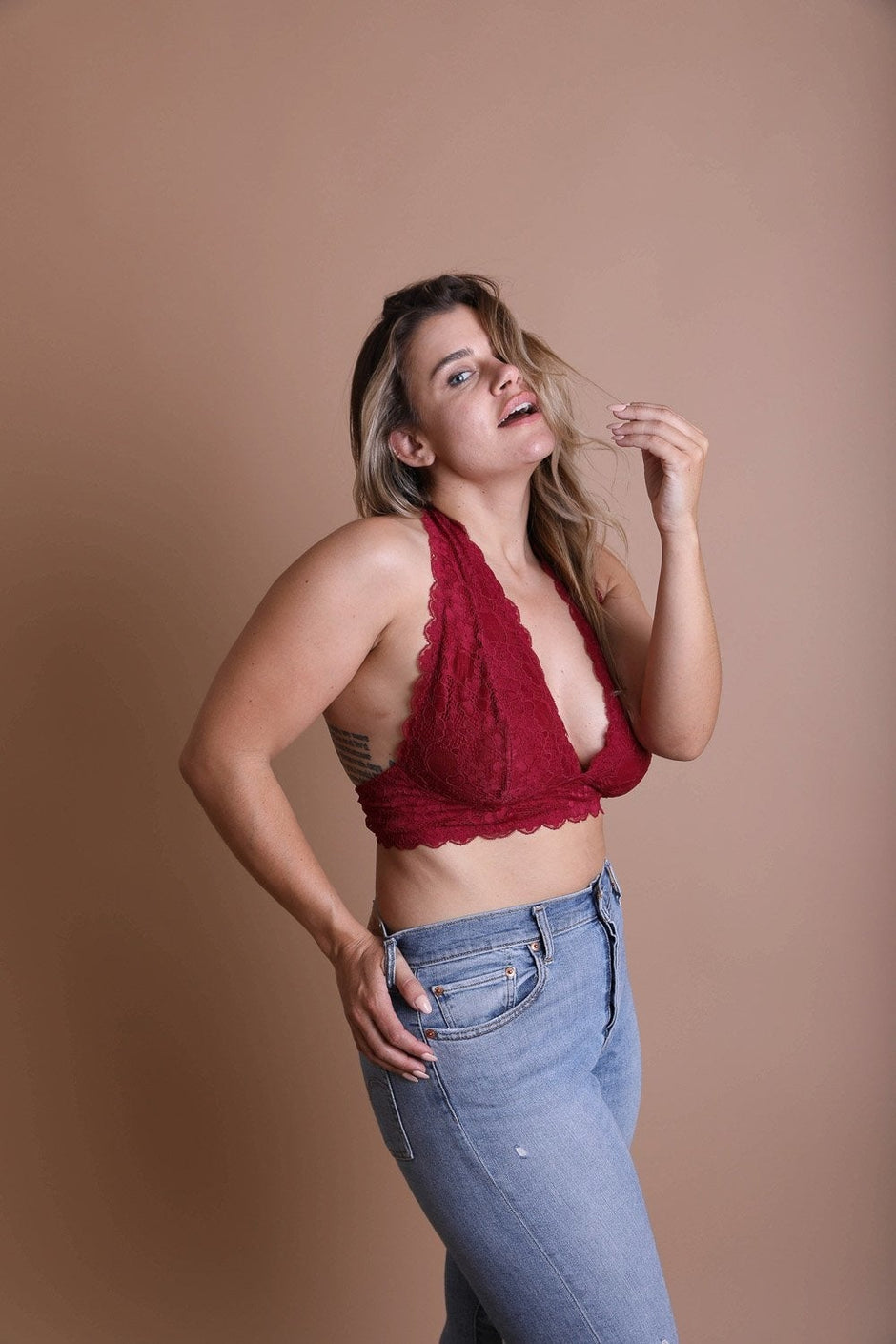 Plus Size Halter Bralette