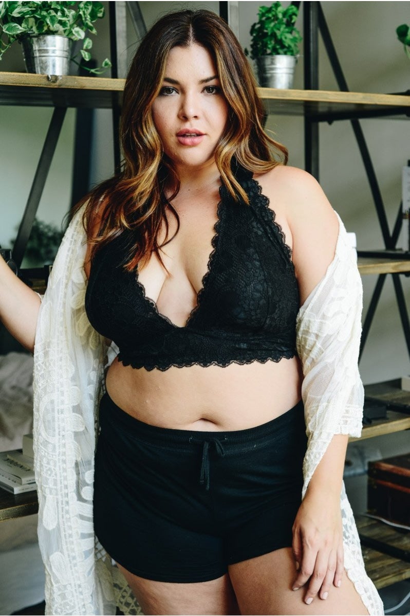 Plus Size Halter Bralette