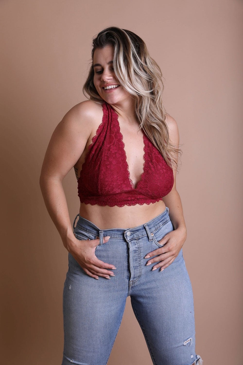 Plus Size Halter Bralette
