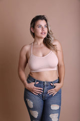 Bralette con espalda tatuada de talla grande