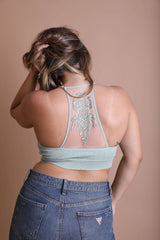 Bralette con espalda tatuada de talla grande