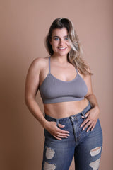 Bralette con espalda tatuada de talla grande