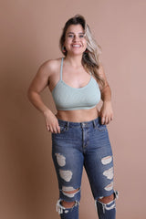 Bralette con espalda tatuada de talla grande