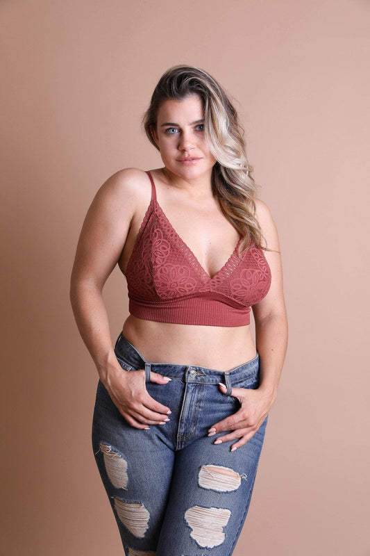 Plus Sized Lace Bralettes.