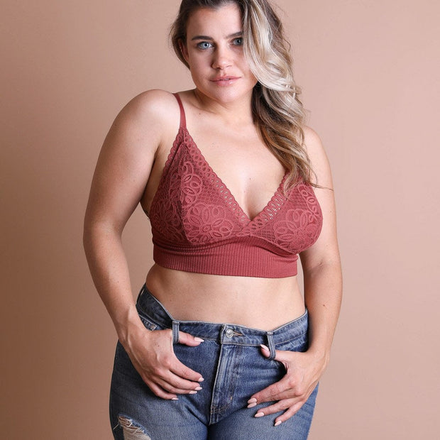 Bralette en dentelle grande taille 