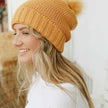 Soft Knit Pom Beanie – Warm & Stretchable Winter Hat