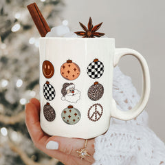 Retro Christmas Ornament Coffee Mugs