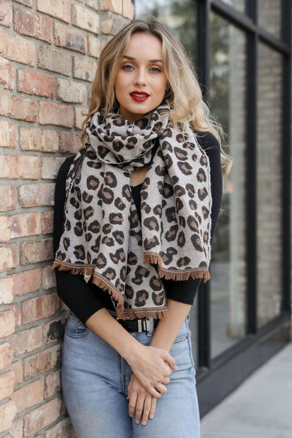 Reversible Leopard Scarf