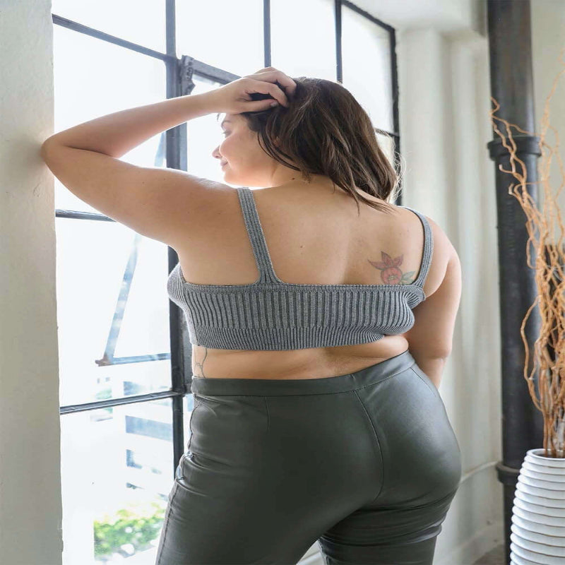 Hauts courts en tricot côtelé