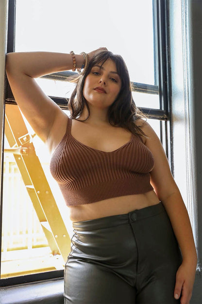 Rib Knit Crop Tops