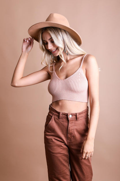 Rib Knit Crop Tops
