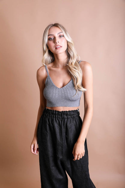 Rib Knit Crop Tops
