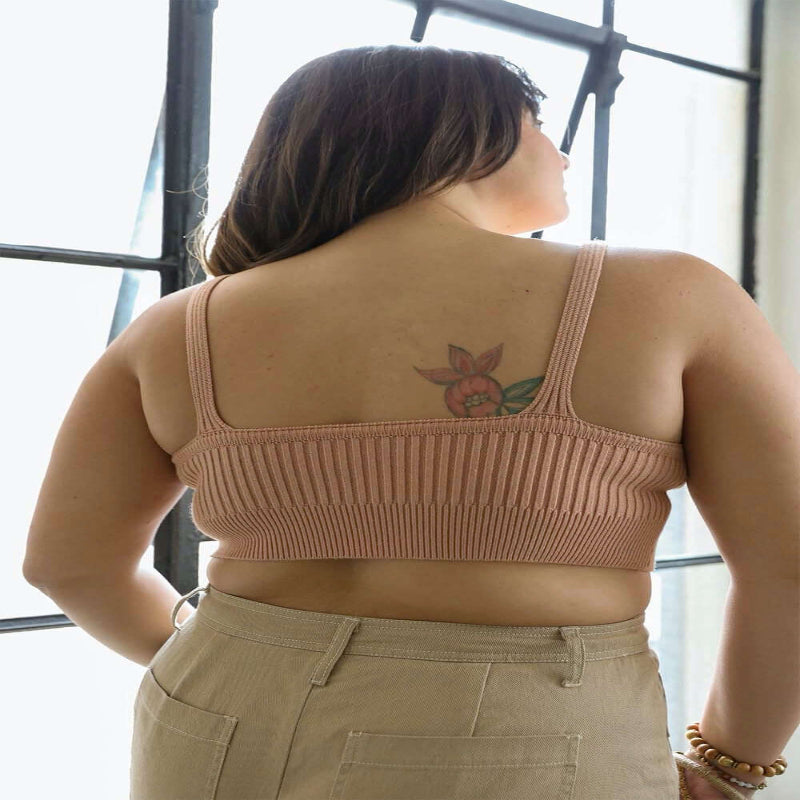 Hauts courts en tricot côtelé