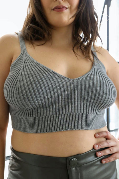 Rib Knit Crop Tops