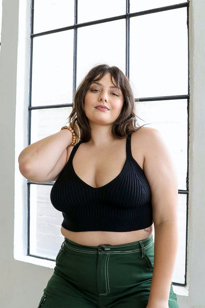 Rib Knit Crop Tops