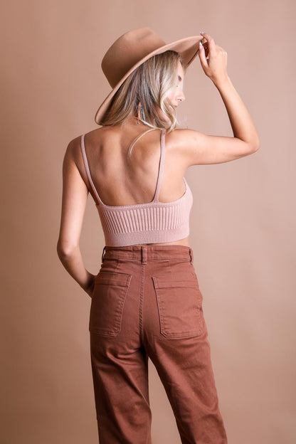 Rib Knit Crop Tops