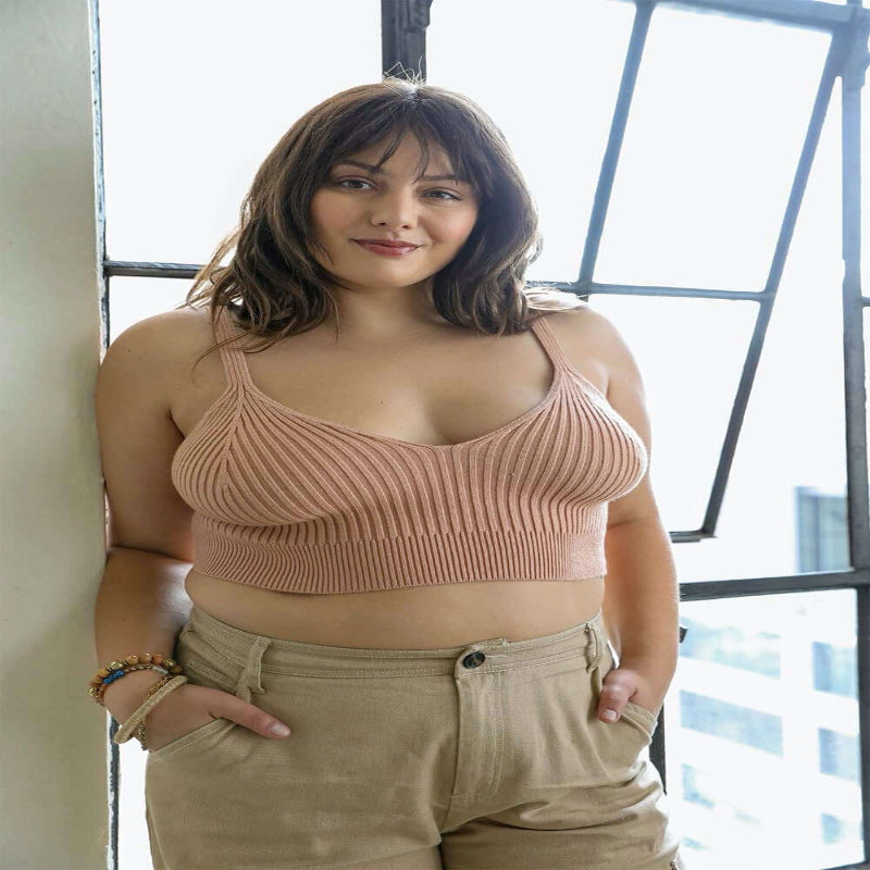 Hauts courts en tricot côtelé