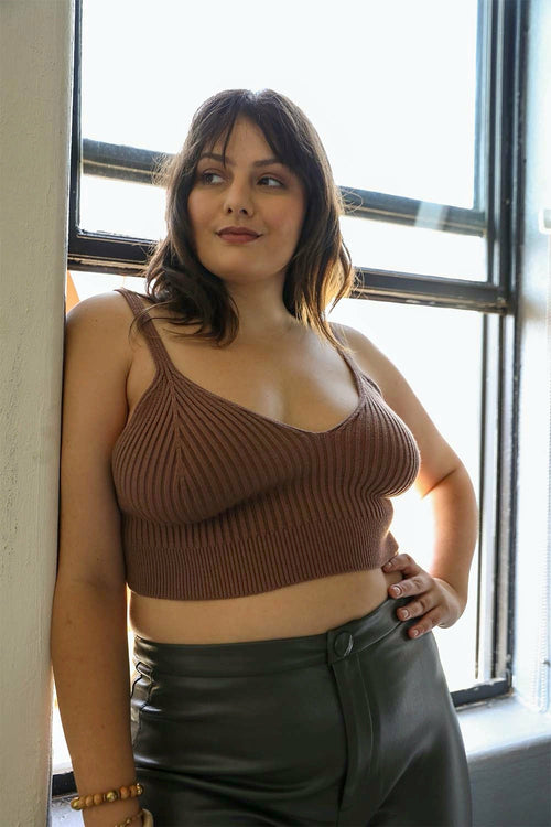 Rib Knit Crop Tops