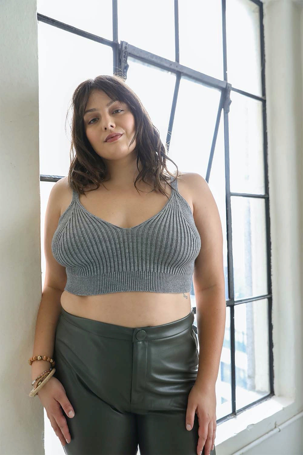 Rib Knit Crop Tops