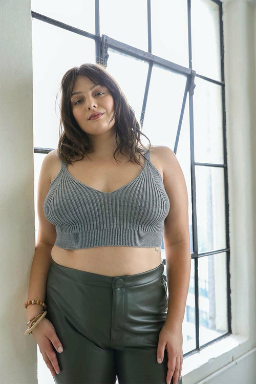 Rib Knit Crop Tops