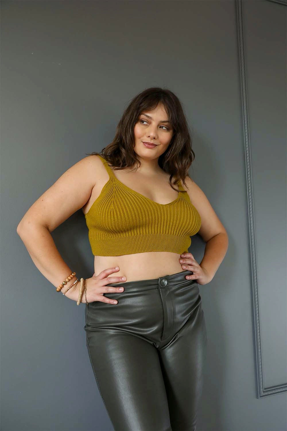 Rib Knit Crop Tops