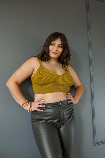 Rib Knit Crop Tops
