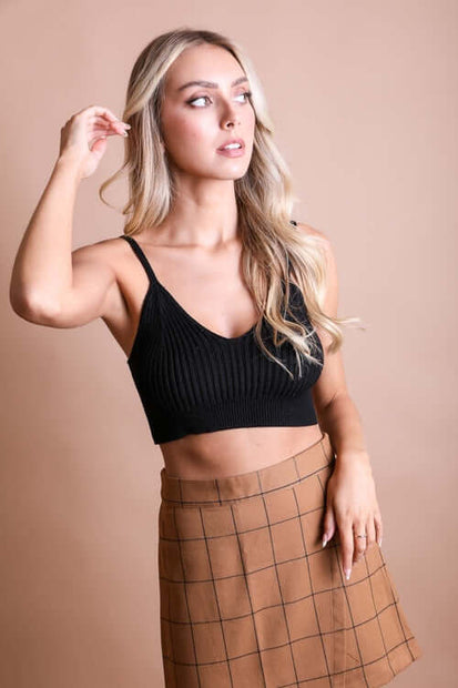 Rib Knit Crop Tops